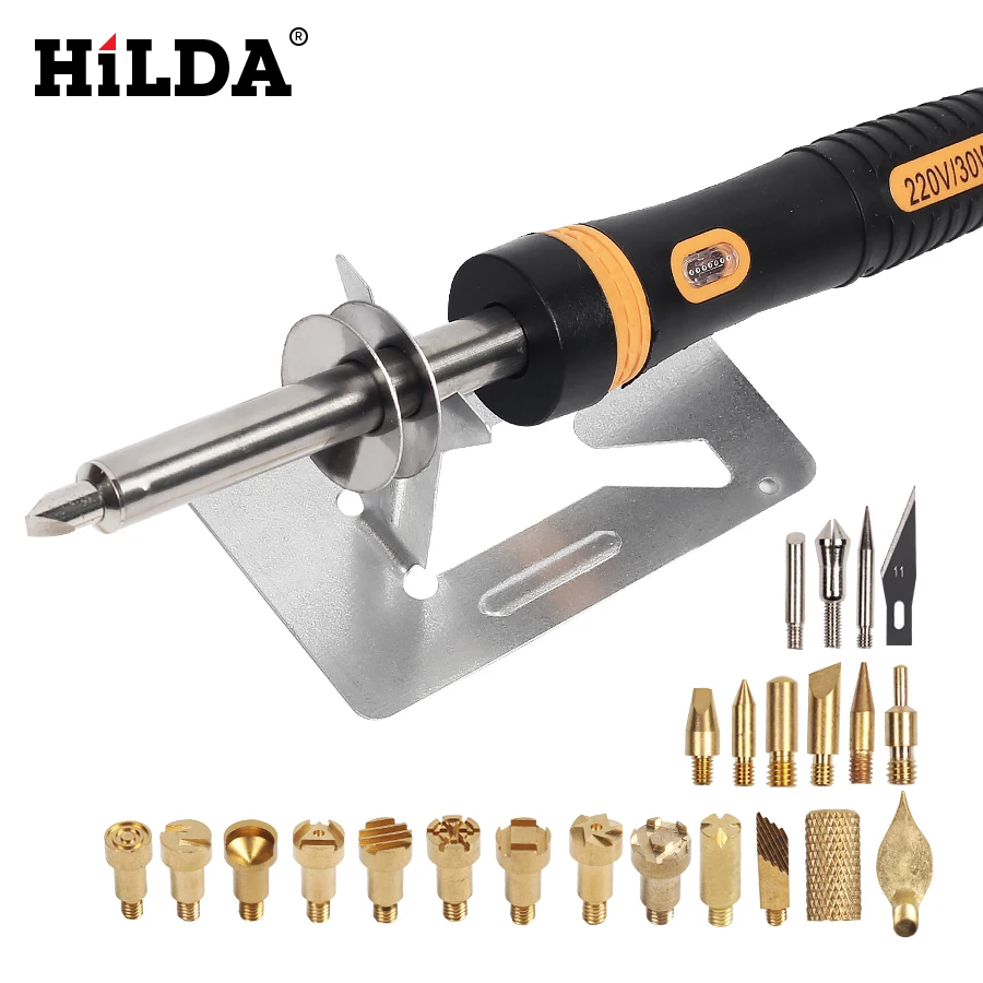 

HILDA 220V/30W Electric Soldering Iron Wood Burning Pen Electric Soldering Iron Set WIth Tips and Accessories