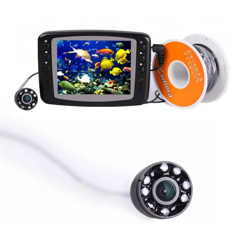 Mini Underwater Fishing Camera System 8pcs White LEDs 15m HD 600TVL