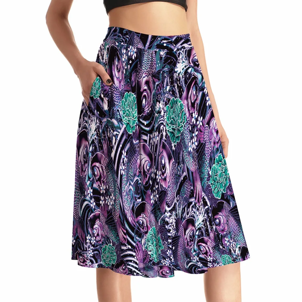Pocket Skirts Drop Shipping Sexy New Women's Digital Print Pocket