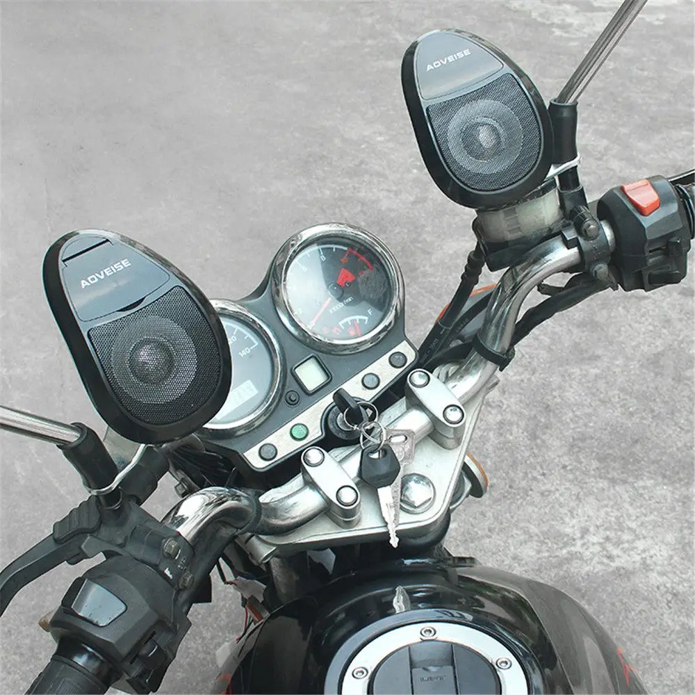 Водонепроницаемый Мотоцикл Скутер MP3 плеер bluetooth Spearker аудио FM радио подходит для зеркал 10 мм