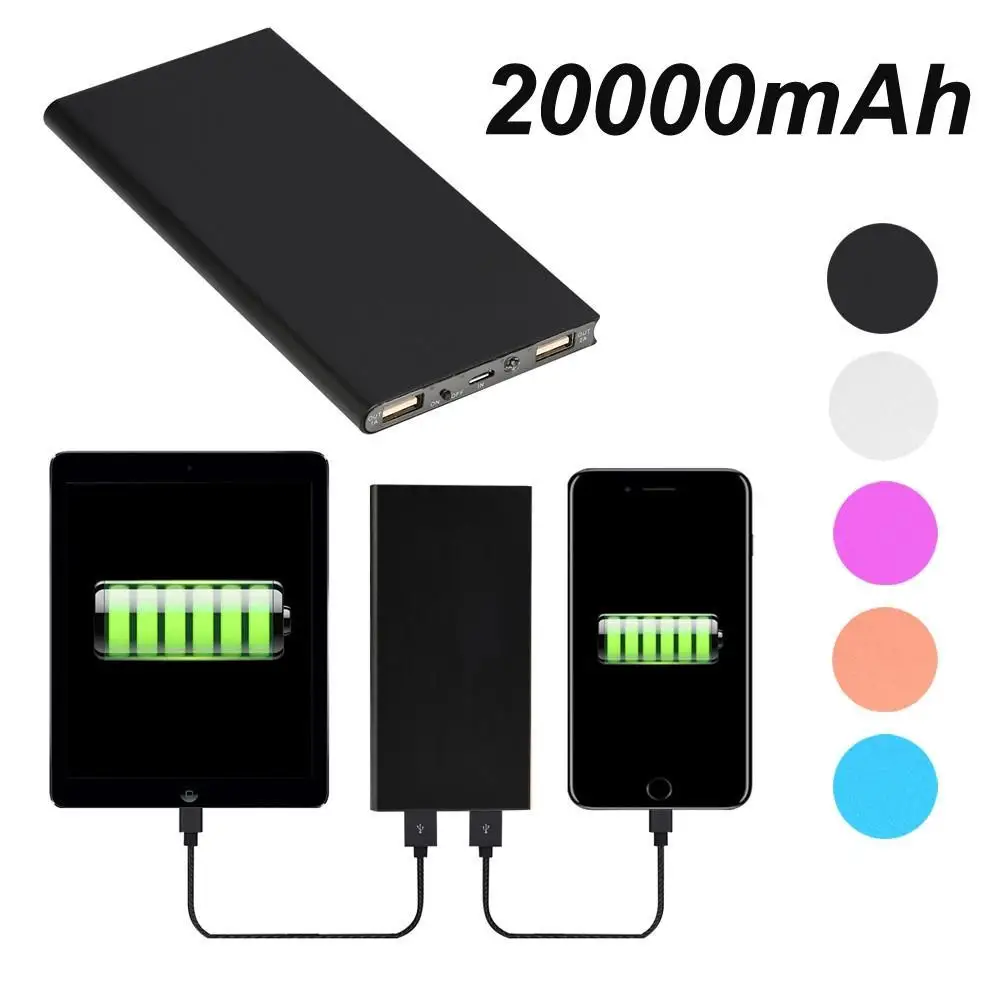 

20000mah powerbank Charger Moblie PowerUSB note Phone power Ultrathin Portable for bank External Battery