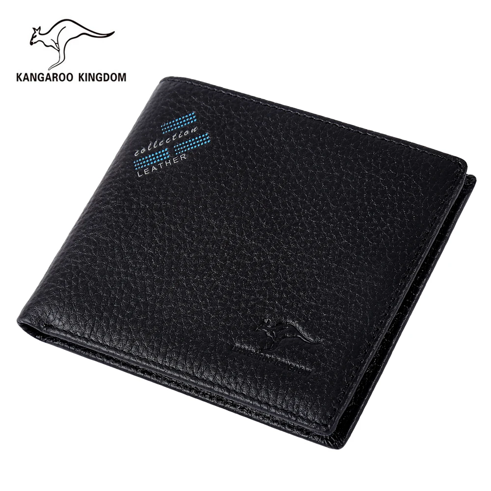 

Kangaroo Kingdom Luxury Brand Men Wallets Genuine Leather Short Wallet Male Pocket Leather Purse