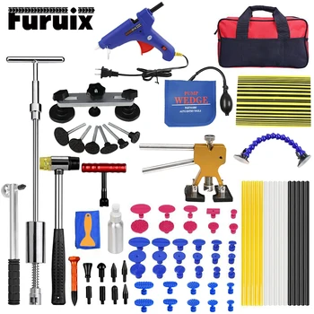 

PDR Tools Remove Dents Paintless Dent Removal Tools Set Car Repair Tool Kit Reflector Dent Puller Suction Cups Glue Tabs