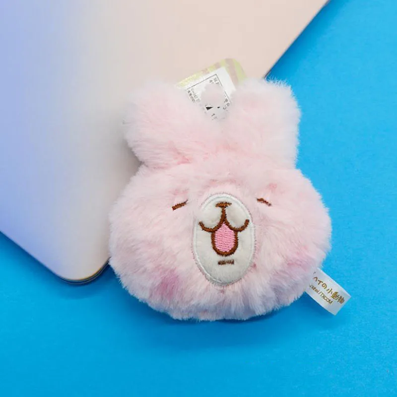 1 шт. новый милый розовый кролик плюшевая подвеска брошь мультфильм голова животного плюшевая кукла игрушка брошь для детей подарок