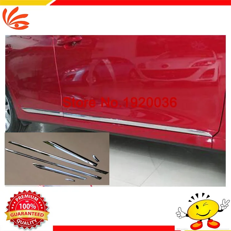 Car styling Chrome Body Side Door Trim Molding Exterior cover for MAZDA 3 AXELA 2014 Door Side