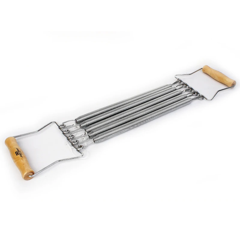 5 Spring Chest Pull Expander Wood Handle Fitness Exercise Puller Muscle Trainer 30kg (1)