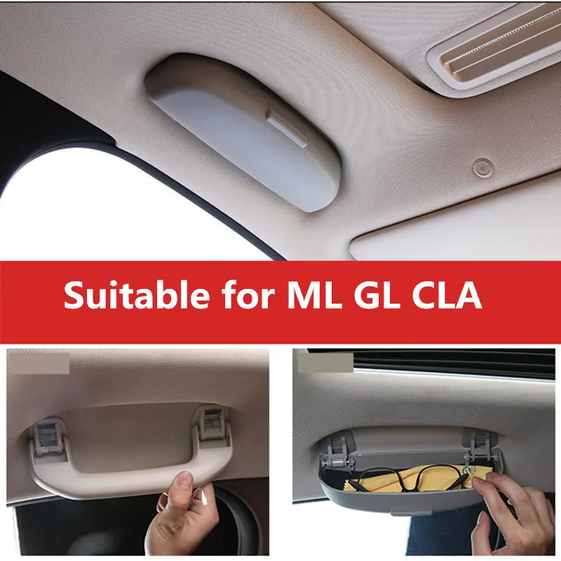 

Free Shipping DeHen Car Glasses Case for Benz ML W164 GL X166 X164 CLA W117 Car Sunglasses Storage Box Case