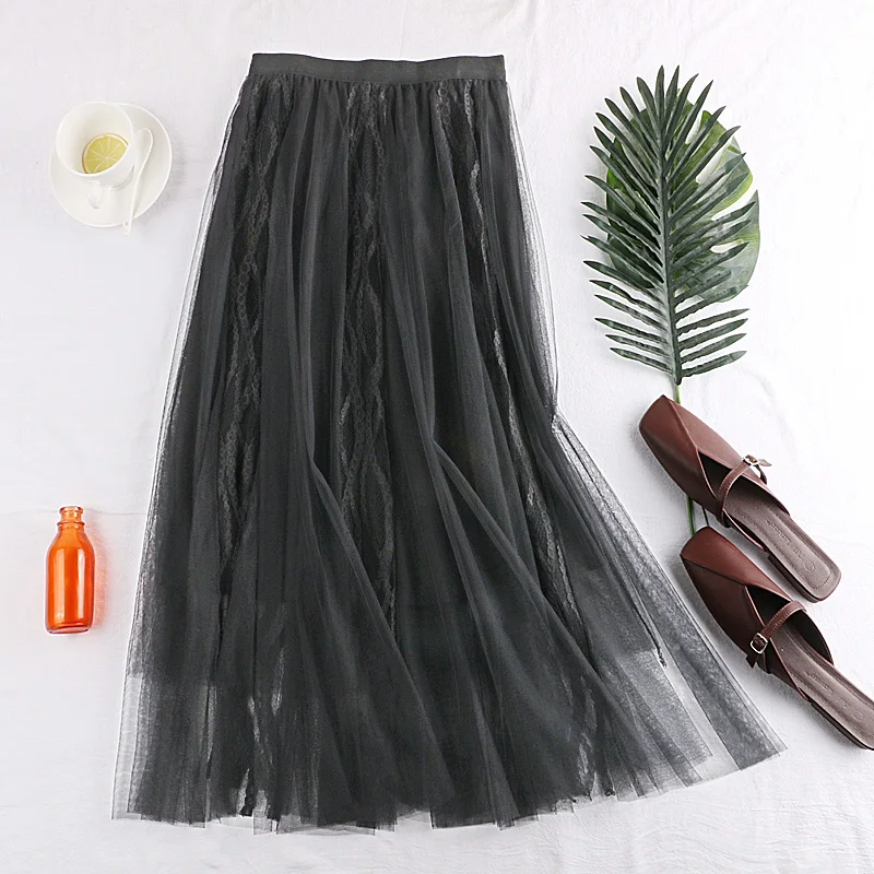 Faldas Mujer Moda 2019 New Summer Woman Tulle Skirts Sexy Lace Hollow Out Embroidered Mesh Skirt Vintage A Line Jupe Femme Saias Faldas Mujer Moda 2019 New Summer Woman Tulle Skirts Sexy Lace Hollow Out Embroidered Mesh Skirt Vintage A Line Jupe Femme Saias