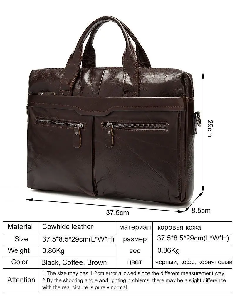 Мужская кожаная сумка для ноутбука lenovo Dell, мужские сумки через плечо из натуральной кожи, портфель, сумка-тоут для Macbook Air, чехол