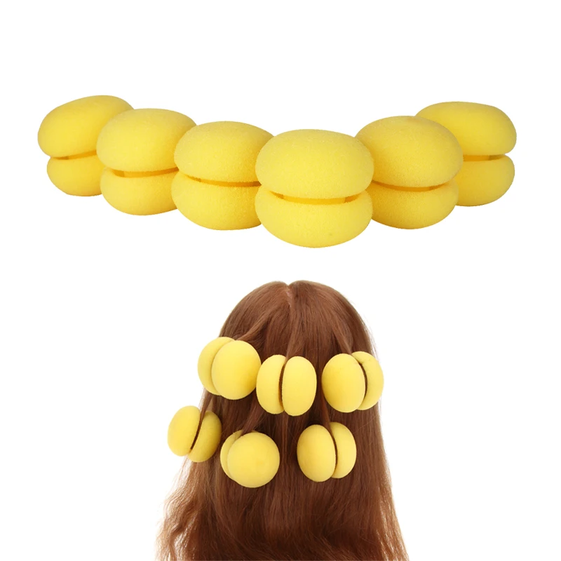 6pcs Magic Sponge Hair Curler Rollers Hair Care Foam Balls Curlers Bun