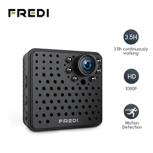 FREDI Mini IP Camera 1080P Infrared Night Vision Security Surveillance Camera 2.0MP Wireless WIFI Camera Support 128G TF Card fredi 360 degree panoramic ip camera 960p hd 1 3mp security wifi camera infrared night vision wireless camera support 128g card