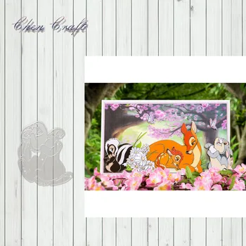 

Cute rabbit Metal Cutting Dies Stencils Scrapbooking Decorative Embossing Folder Carbon Steel Paper Card DIY