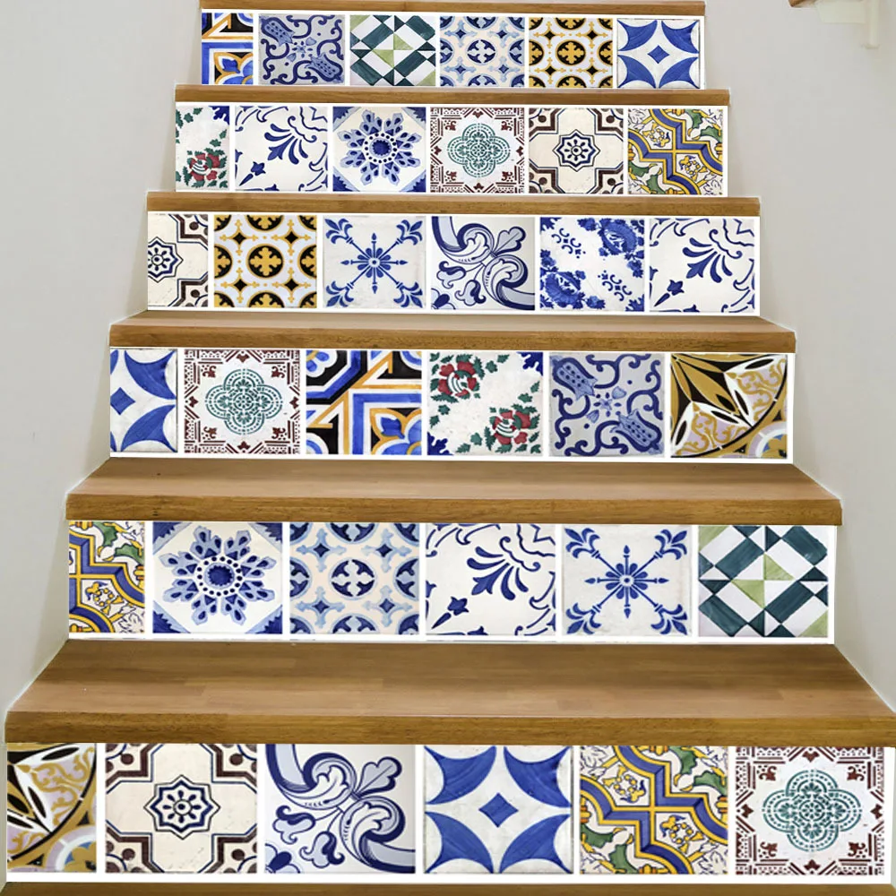 Creative Simple Self adhesive Staircase Stickers Decorative Pattern