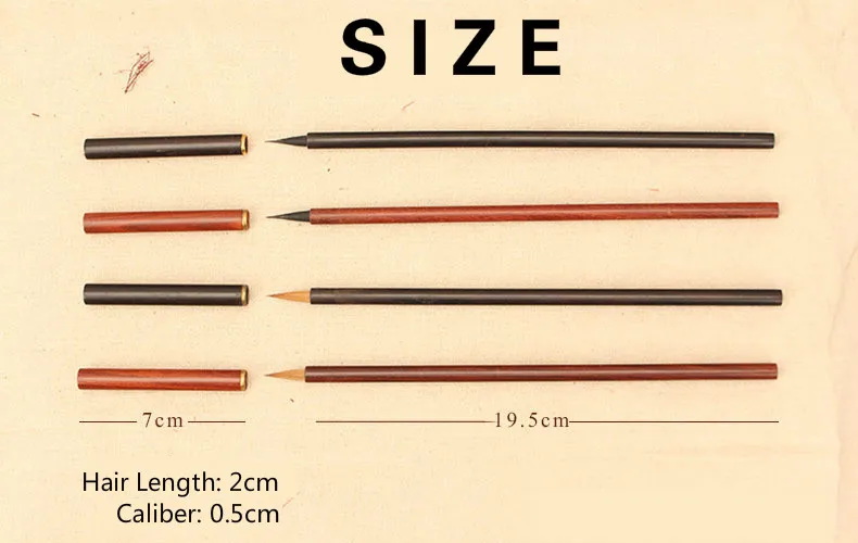 Высококлассные ласки для волос Китайская каллиграфия кисти ручка художника Живопись Кисть написание рисования чертёж небольшая обычная
