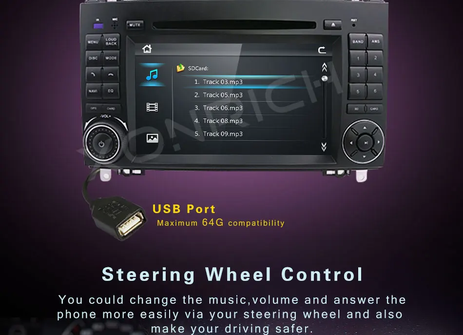 Sale AutoRadio 2 Din Car Multimedia DVD Player For Mercedes Sprinter Benz B200 Viano Vito W639 W169 W245 W209 GPS Navigation Audio 4G 6