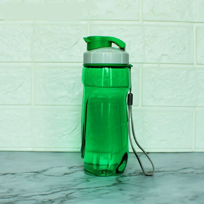 Герметичная Бутылка Для Воды пластиковые бутылки для воды BPA-Free Питьевая моя бутылка для воды спортивная чашка Кемпинг Тренажерный Зал Пешие Прогулки Йога фитнес - Цвет: Зеленый