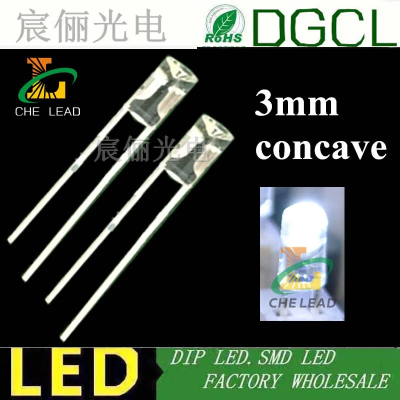 Вогнутая Светодиодная лампа 3 мм|light ge|diode lightlight cold |