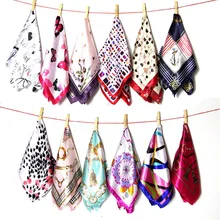 50*50 элегантный весенний шелковый шарф с принтом женские Дамские шарфы Профессиональные маленькие квадраты роскошный дизайн четыре сезона атласный шарф