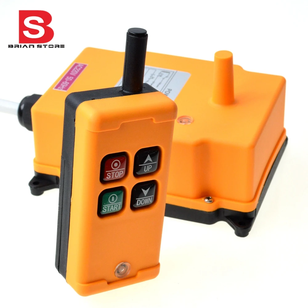 12 24VDC 1 Tansmitter 4 Channels 1 Speed Control Hoist Industrial Wireless Crane Radio Remote Control