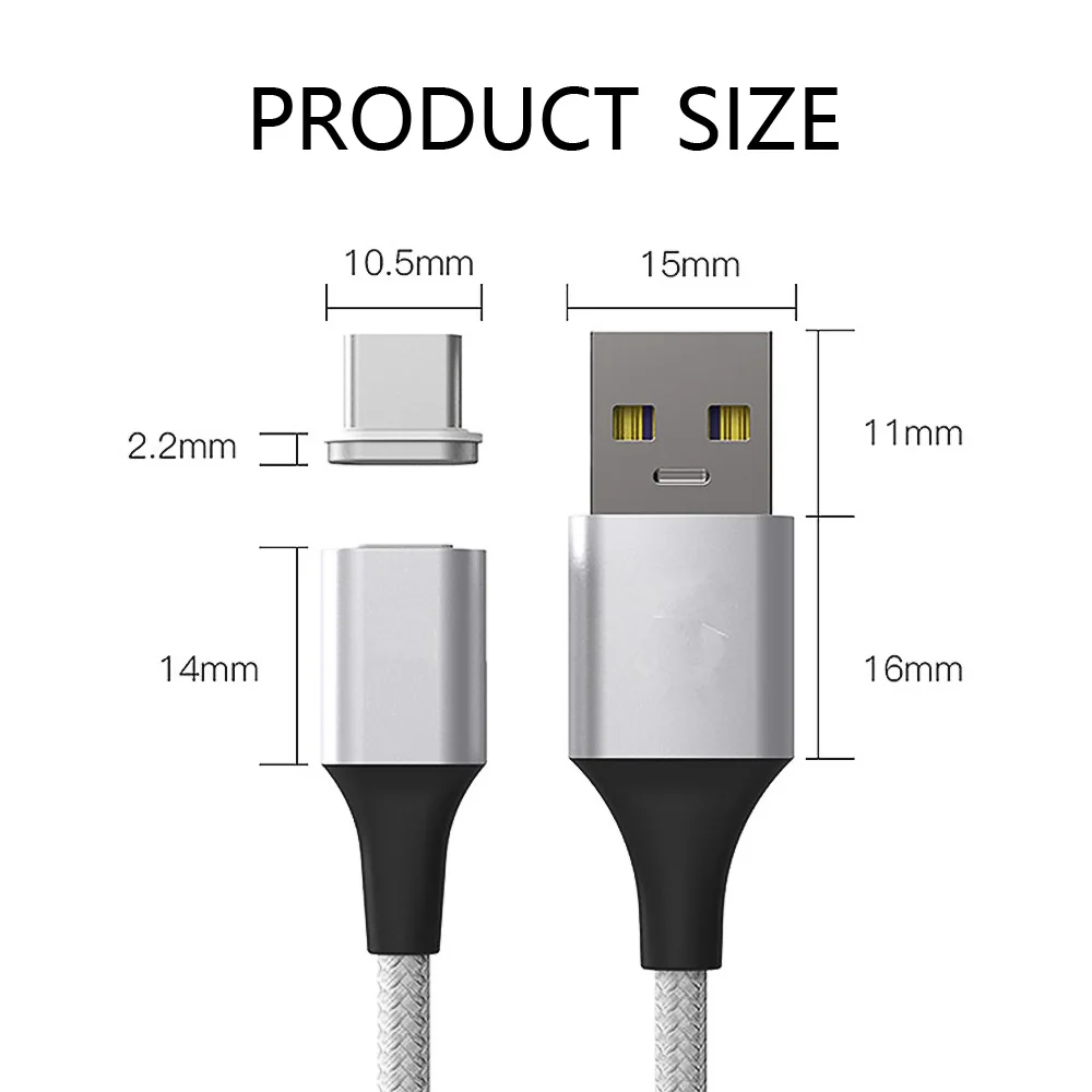 Магнитный usb кабель PD сверхбыстрое зарядное устройство 5A Type C зарядный для