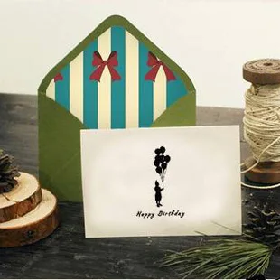 

5pcs Specials Vintage Black & White Envelope Small Fresh Idyllic Mother's Day Greeting Card Birthday Blessings Creative Lovers