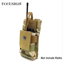 New hot selling Outdoor Adjustable Radio Holder Waist Belt Bag Tactical Military Holster Open Top Waist Pouch Walkie talkie bag