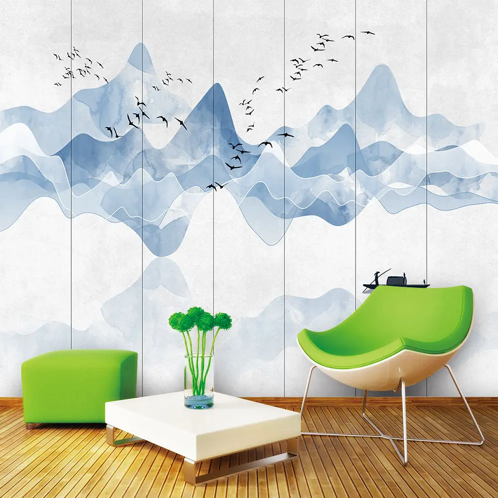 Custom wallpaper murals landscape landscape painting abstract TV background wall - high-grade waterproof material Custom wallpaper murals landscape landscape painting abstract TV background wall - high-grade waterproof material