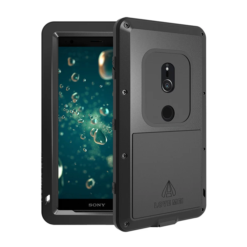 

For Sony Xperia XZ2 Case XZ2 Compact 360 Full Shockproof Metal Aluminum Bumper Gorilla Glass Cover For Sony Xz1 XZ1 Compact Case