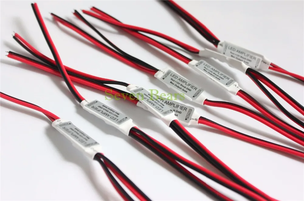 Controlador de Amplificador de Led Acessórios de Potência Usado por Tira de Led Peças 1 Canal 12a Mini Cor Única 10 20 12v Dc24v 1 20 peças, 12v, dc24v, 1 canal, 12a,