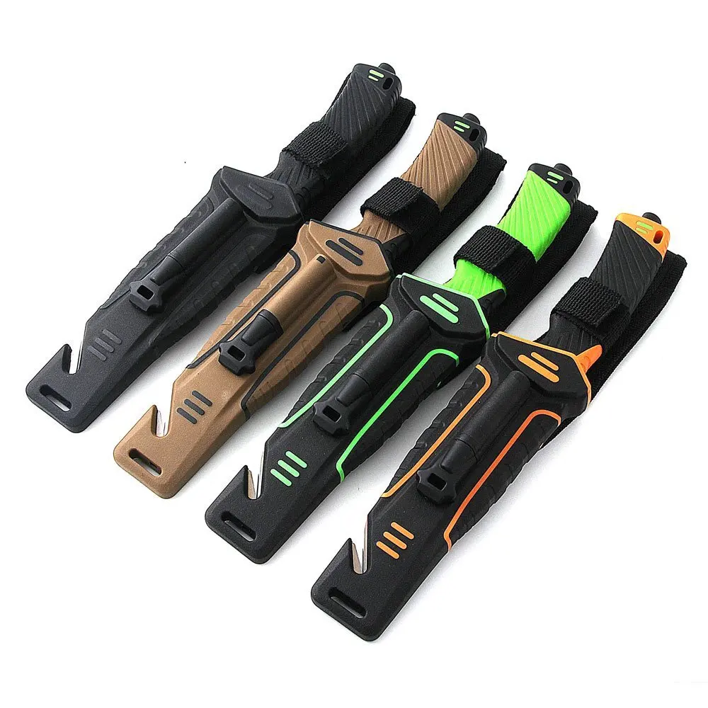 حار بيع جنزو G8012 شفرة مثبتة سكين مع الغشاش قاطع أحبال التخييم الصيد بقاء التكتيكية Bushcraft السكاكين Multitool