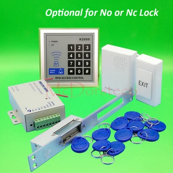 

DIY 125khz Rfid Door Access Control Kit Set with Long Type Electric Strike Lock +10 RFID keyfob Card Full Access Control System