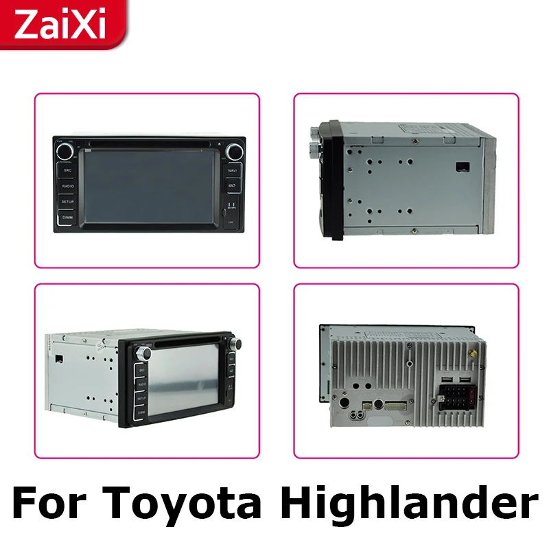 ZaiXi android автомобильный dvd GPS; Мультимедийный проигрыватель для Toyota Highlander Kluger 2000~ 2007 автомобильный dvd Навигация Радио Аудио видео плеер