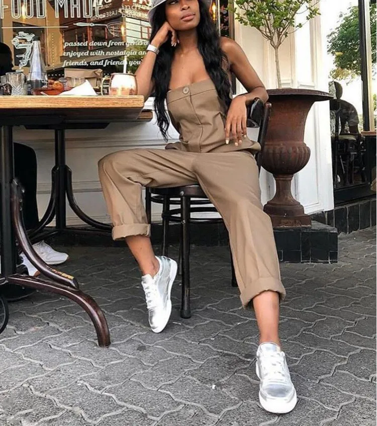 

Summer Womens Solid Bandage Party Long Playsuit Loose Ladies Wide Leg Long Jumpsuit Romper Sexy Female Off Shoulder Jumpsuits