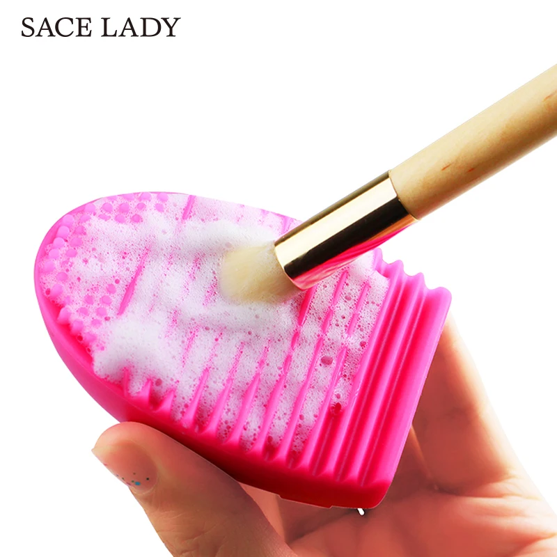

SACE LADY Makeup Brush Cleaner Silicone Washing Tools 7.5cm*5.5cm Makeup Cleaning Scrubber Board Egg Make Up Brand Cosmetic