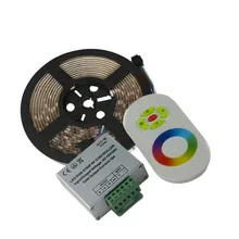 5mX высокое качество rgb светодиодный полосы 5050SMD 300 светодиодный s/рулон+ RF RGB контроллер светодиодного освещения с сенсорным управлением