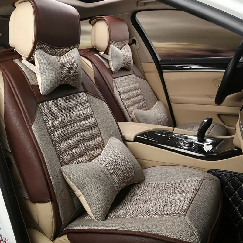 car cushion linen set seat covers for Peugeot 301 2008 308 408 508 3008 RCZ 208 4008 308S Caddy Com