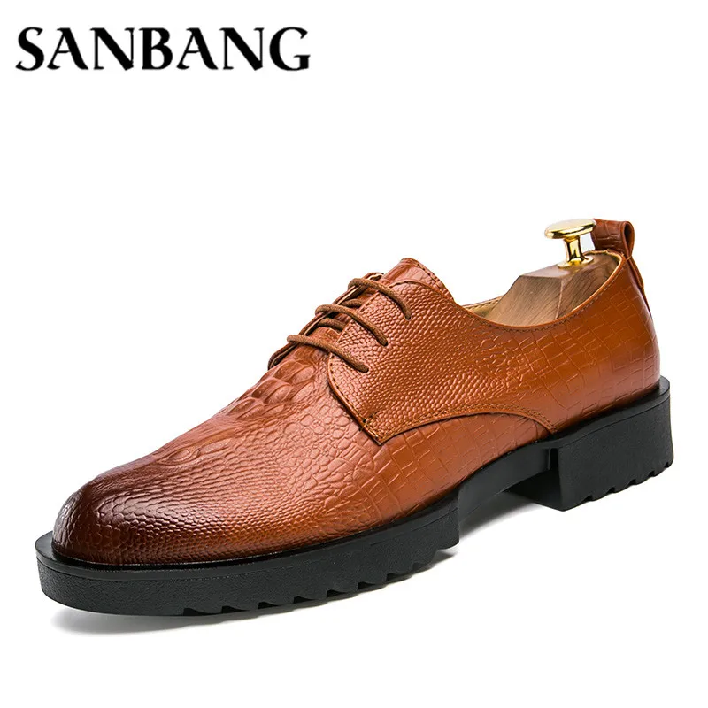 2018 Luxury Brand Men Flats Fashion High Quality Leather Shoes Mens