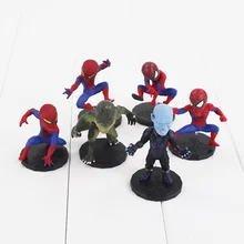 6Pcs lot Spider Man Figure The Spiderman Spider Man PVC Action Figure Toys 6 8cm Great