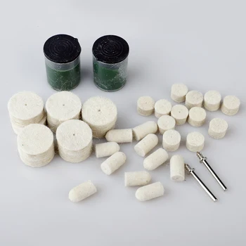 

36Pcs Soft Polishing Wheels Brushes Felt Buffing Burr Kits for Metal Rotary Polishing Pad Tools Accessories