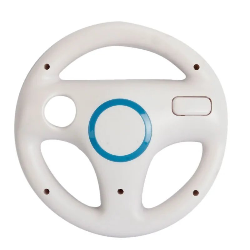 1 шт. 5 цветов игры гоночный руль пластик руль для wii Mari o Kart пульт дистанционного управления Nunchuk инновационные и эргономичный дизайн - Цвет: Белый
