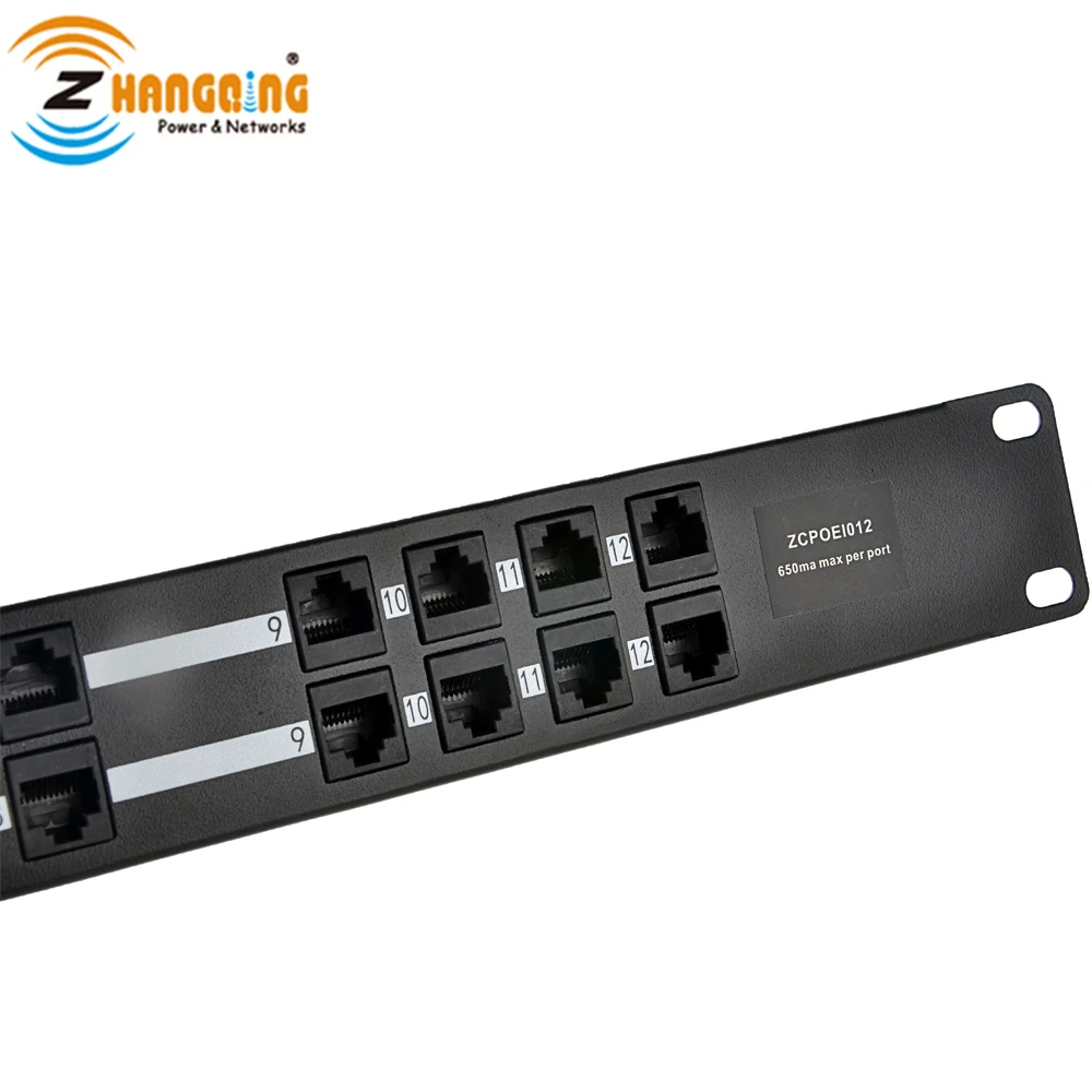 PoE Injector Passive PoE Patch Panel Transmit Data 12 Port And Power