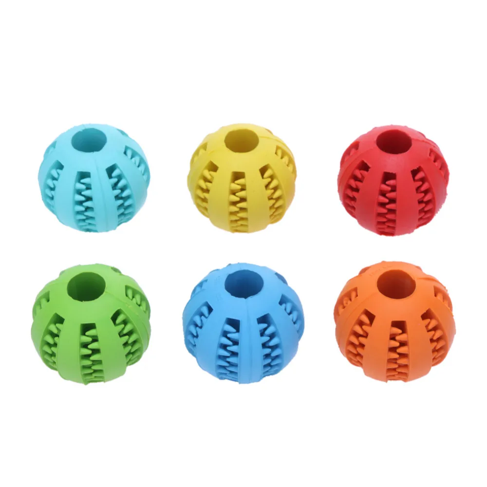 Собака резиновый мяч игрушка для домашних животных интерактивные резиновые шарики кошка щенок эластичность зубы мяч для домашних животных жевательная игрушка мяч синий зеленый красный желтый