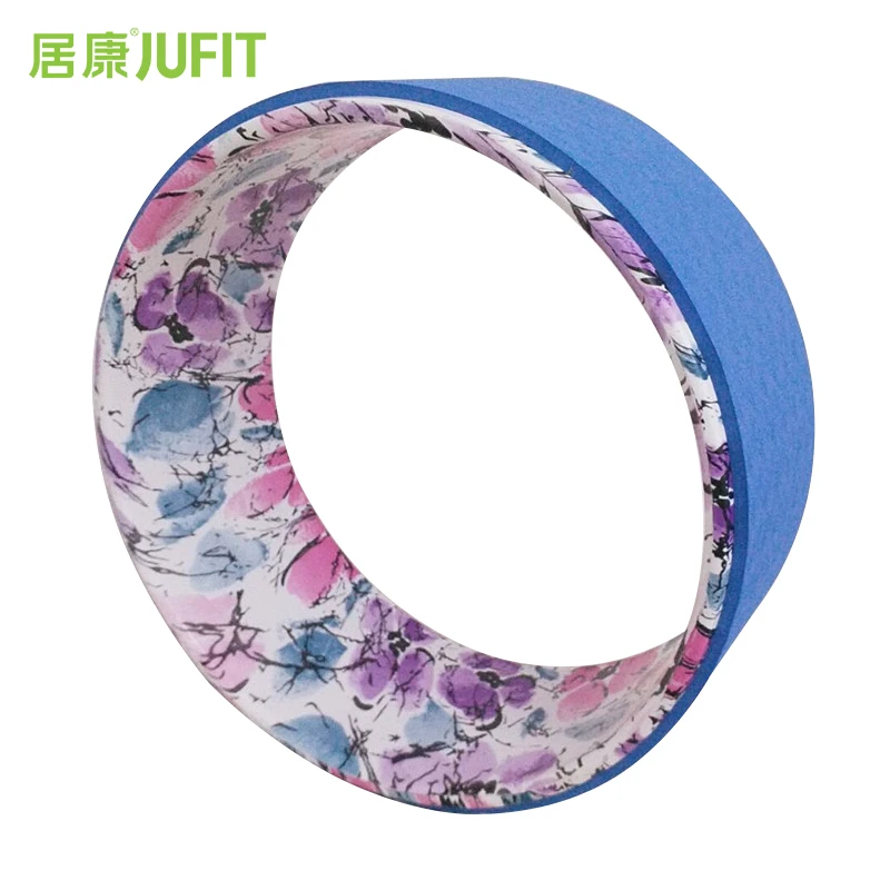 

JUFIT 33x13cm Yoga Circles Pilates Professional Waist Shape Bodybuilding ABS+TPE Gym Workout Yoga Wheel Back Training Tool