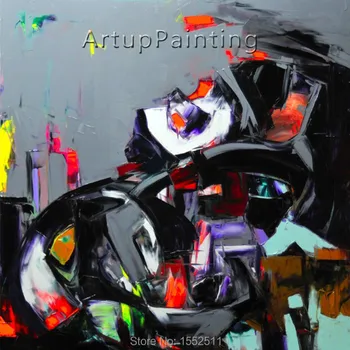 

Palette knife painting portrait Palette knife Face Oil painting Impasto figure on canvas Hand painted Francoise Nielly 12-2
