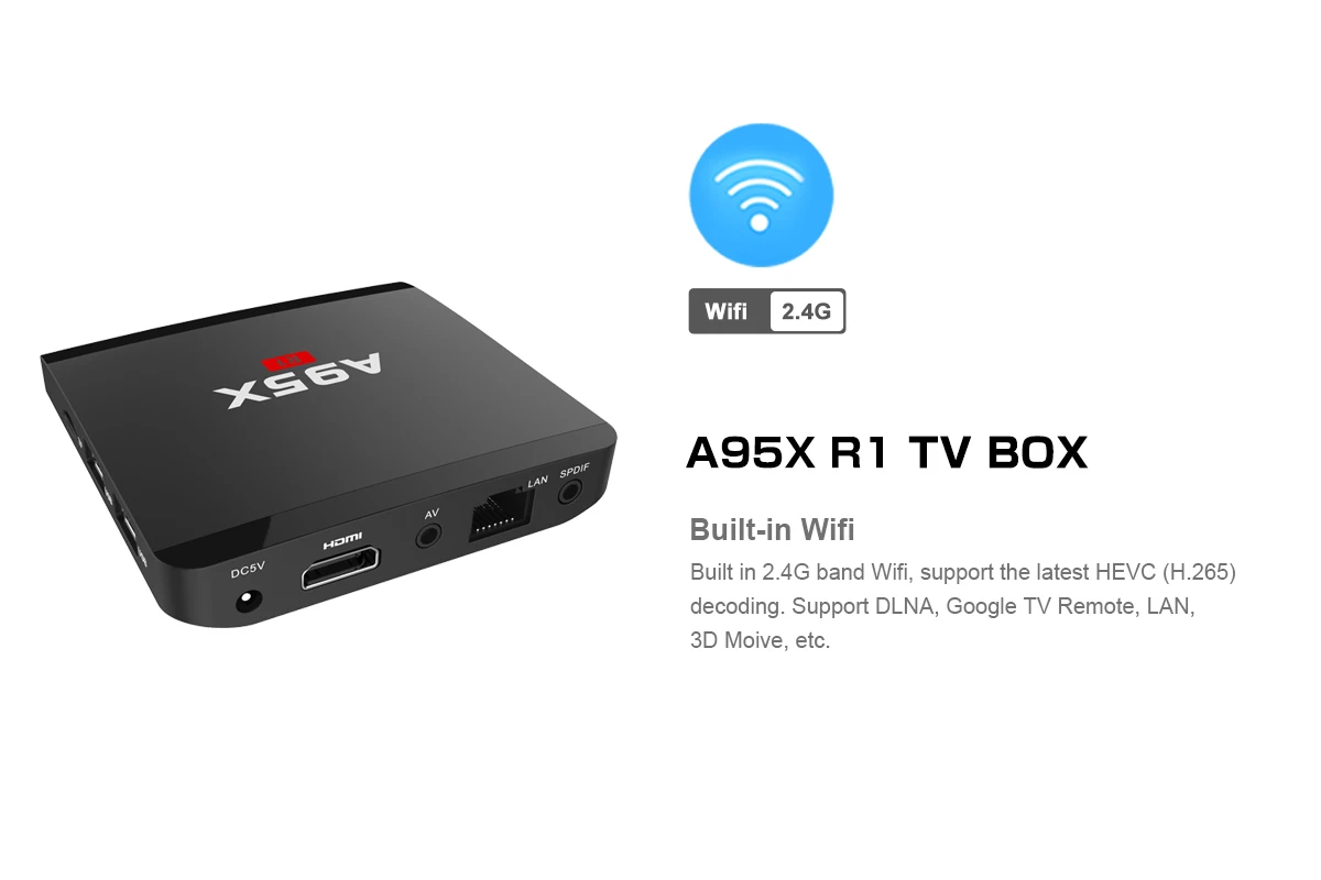 A95X черный Мини TV Box HD цифровой эфирный приемник Интернет компьютерной приставки к телевизору совместимые пульты дистанционного управления Управление 2+ 16 gb Оперативная память Декодер каналов кабельного телевидения