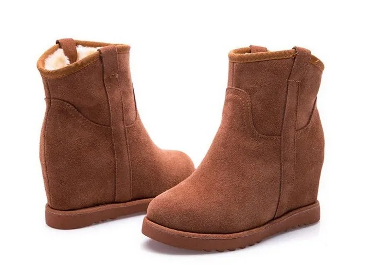 

New Arrival Hot Sale Women Boots Women Snow Boots Round Toe Flat with Winter elevator shoes inside