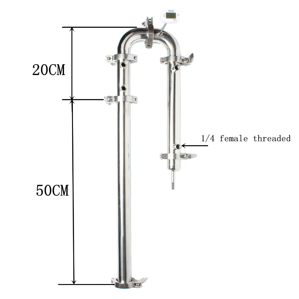 1," od50.5 мм Reflusso torre, Distillatore, Colonna per la distillazione, Igienico-sanitari в Acciaio 304