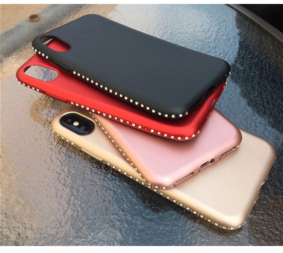 Luxury Phone Case For iPhone 7 8 6 6s Plus Bling Diamond Soft Transparent TPU Crystal Cover For iPhone 6 7 8 Plus Case (11)