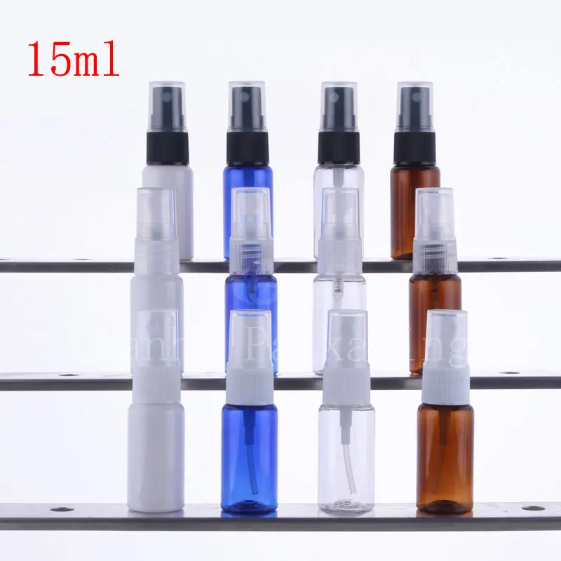 

15ML x 50 empty small mist spray plastic bottle , 15cc perfume refillable cosmetic container with sprayer pump Mini travel size