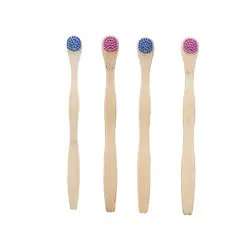 4 шт. зубная щетка мягкая Глубокая очистка бамбуковая Очищение ротовой полости щетка для мужчин и женщин